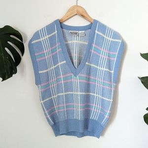 Evian | Vintage | Pastel V-Neck Sweater Vest